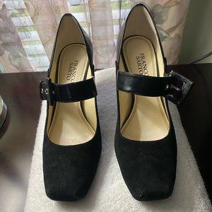 Franco Sarto Black strapped pump
